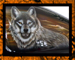 Airbrushed wolf