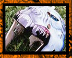 White wolf airbrushed on helmet
